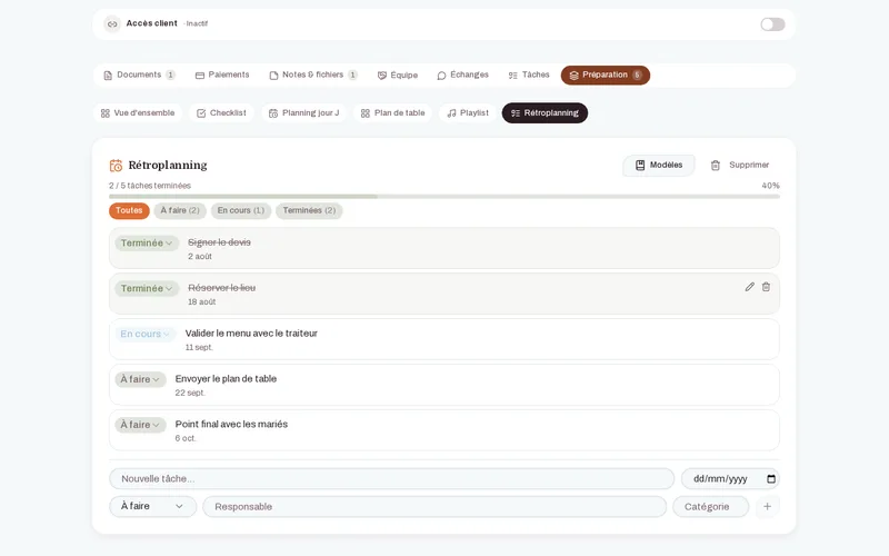 Module Rétroplanning — IBDA
