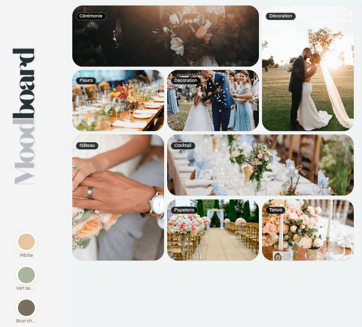 Module moodboard IBDA : planche d'inspiration et palette de couleurs
