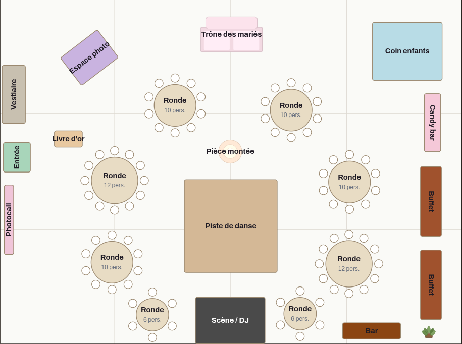 Capture d'écran Plan de salle